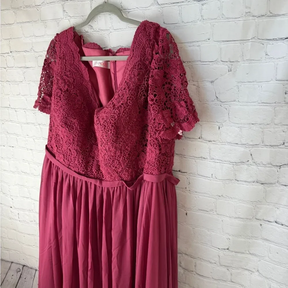 JJs House Lace Maxi Dress in Rich Burgundy NWT 24W